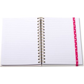 Dayna Lee Collection 6x8 Wirebound Hard Cover Notebook, 200 Pages, Acid-Free Ruled Sheets, Elastic Band, You are The Sunshine