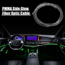 X AUTOHAUX 2.5m 8.20ft 8mm 0.31" Transparent Universal PMMA Optic Fiber Side Glow Cable Fiber Optic Cable for Car - Pack of 1
