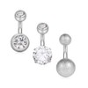 Gnoliew 14G 6mm 1/4 Inch Short Belly Button Rings 316L