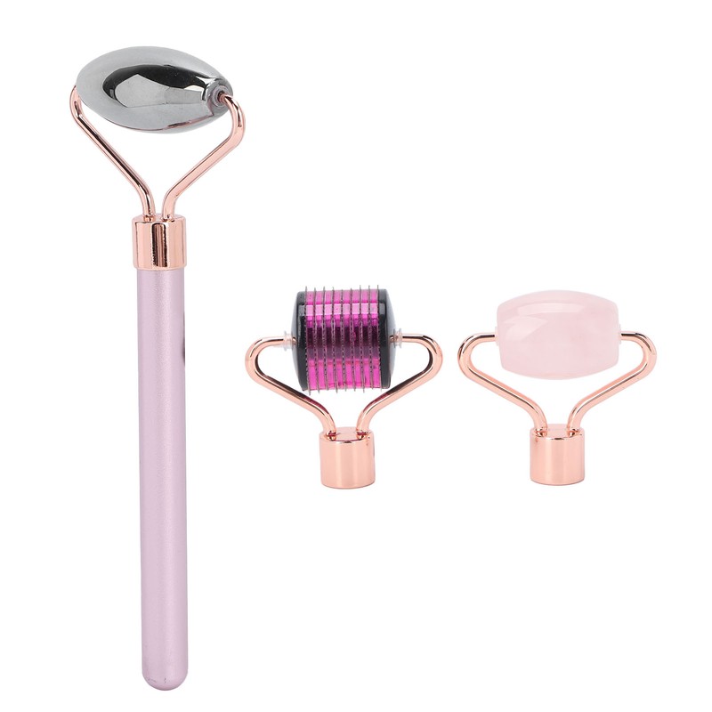 3‑in‑1 Face Roller Set Skin Lifting Smoothing Terahertz Gua Sha