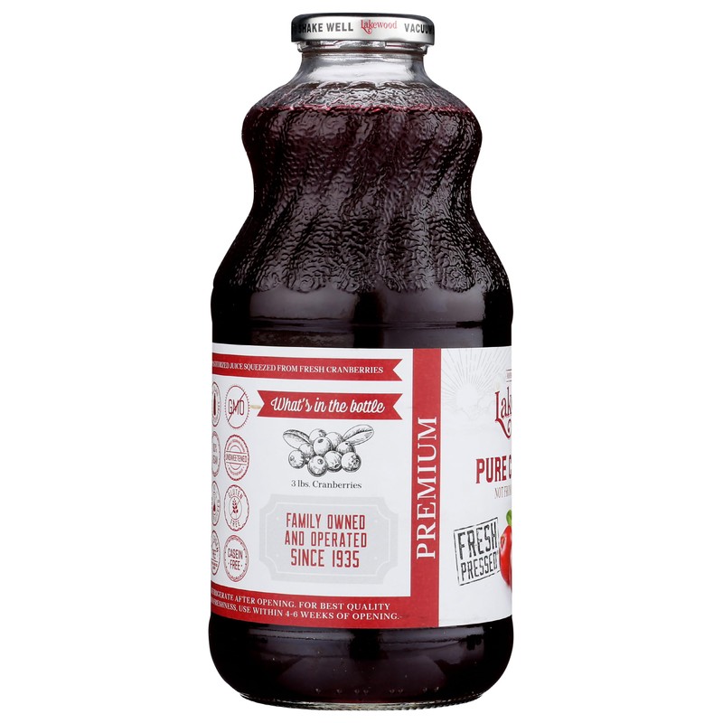 Lakewood, Pure Cranberry Juice, 32 oz