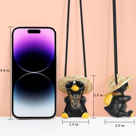Swinging Duck Car Hanging Ornament, Car Hanging Accessories, Car Accessories Interior Aesthetic to Reduce Visual Fatigue, Cool Room Decor, Duck Hanging car Ornament, for Women and Men(Brave)