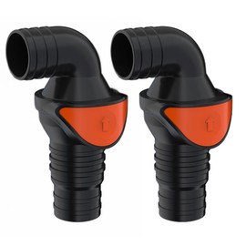 SEAFLO 90° Angled (1-1/4"-1½" in |1-1/4" Out) Quick Disconnect Non-Return Check Valve-Inlet fits Both: 1-1/4" & 1½" - Outlet:1-1/4" - Anti-Backflow Design, (2-Pack)