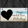 RED OCEAN Chalk Board Holiday Countdown Sign - Days Until