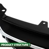 CNNELL Front Upper Honeycomb Grill Grille Chrome and Black Compatible
