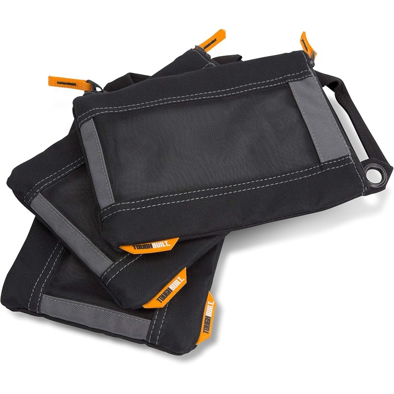 ToughBuilt – 3 Piece Fastener Bags, Medium Heavy-Duty 1680D Ballistic