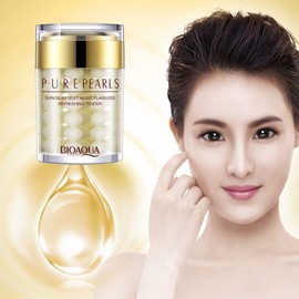 BIOAQUA Face Cream Pure Silk Pearl Essence Hyaluronic Acid Flawless Hydro-Lipid Balance Rejuvenation Moisturizing Refreshing 60g