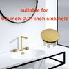 2 Pcs Bathroom Sink Overflow Cover Basin Trim Brass Insert