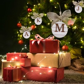JSJOY Outdoor Christmas Decorations Christmas Ornament for Women Initial A Hanging Christmas Decorations