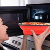 Zerdie Contenedor de Silicona Plegable para Almacenar Pizza con 5