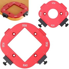 NCTNCX 2 Pieces Corner Radius Milling Templates, Radius Jig Router Stencils, R10, R15, R20, R25, R30, R35, R40, R50 Radius Jig Router for Woodworking DIY Projects (2)
