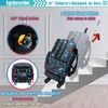 Egchescebo Kids Rolling Backpack for Boys Fossil Dinosaurs Suitcases Trolley