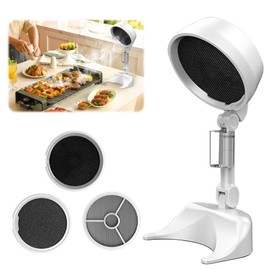 Sonhomay Smoke Fan for Smoking Indoors, Adjustable Height Double Filter 3 Speeds Foldable Portable Indoor Range Hood Smoke Purifier Fan for BBQ Hot Pot Grilled Meat for Party Kitchen Camping RV