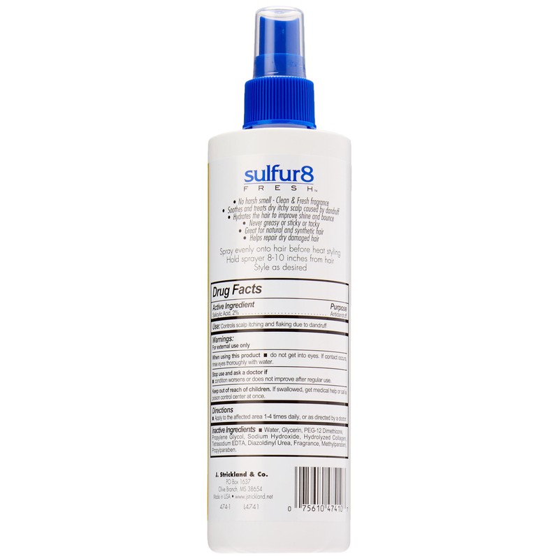 Sulfur8 Fresh Oil Sheen Moisturizing Spray, 12 Ounce