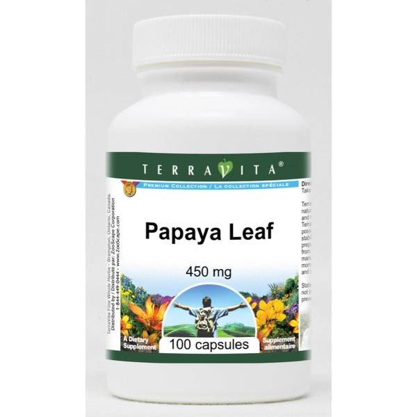 Papaya Leaf - 450 mg (100 Capsules, ZIN: 511015) -