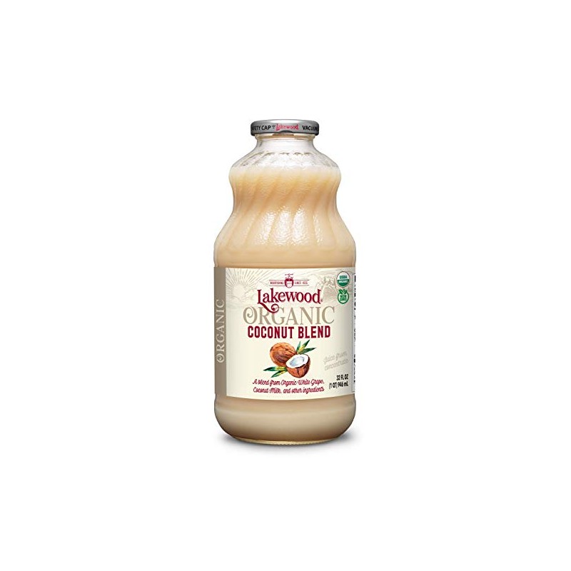 Lakewood Organic Coconut Juice, 32-Ounce Bottles (Pack of 6)