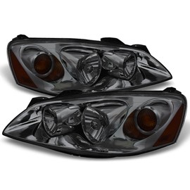 ACANII - For Smoke Len 2005-2010 Pontiac G6 Replacement Headlights Headlamps Driver + Passenger Side 05-10
