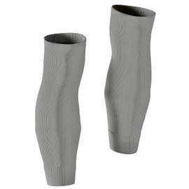 Tekkerz leg sleeve compatible with grip socks best alternative to soccer, football, hockey, rugby athletic socks (Gray/Silver, Medium)