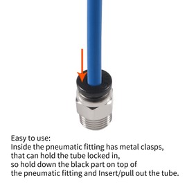 AIDOMAK 8 Pcs PC4-M10 Pneumatic Fitting for 3D Printers, Stainless Steel & Plastic, Quick-Connect, 4mm, M10, Fittings