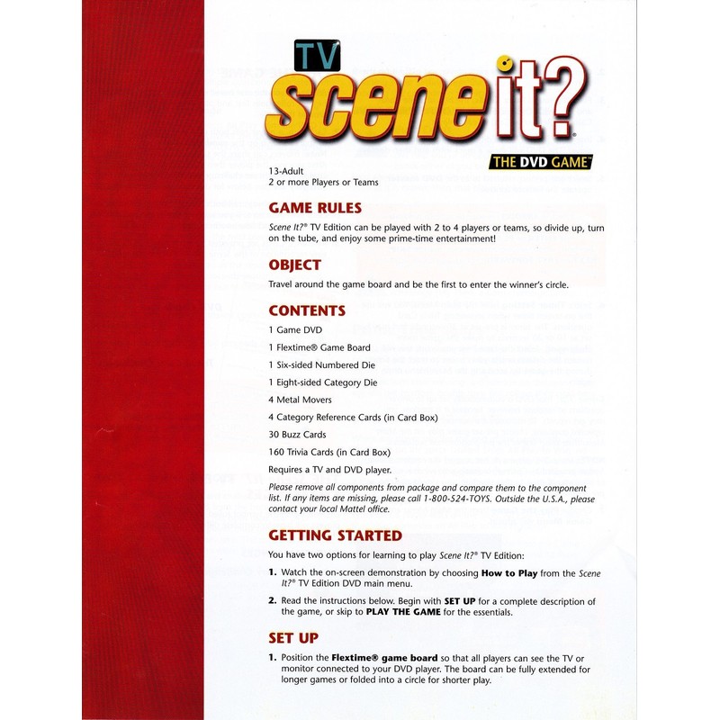 Scene It ? TV Edition Game