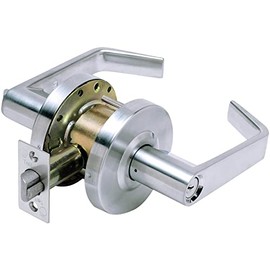 Tell Manufacturing Standard Duty Commercial Entry Lever with a Cylindrical Latch, C Keyway, Tested ANSI Grade 2, Certified UL 3 Hour Rating, ADA Compliant, T Strike, Cortland LC2600 Series