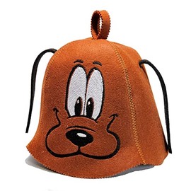 Traditional Sauna Hat - Ukrainian Artificial Felt Sauna Hats - The Main Russian Banya Accessories - Finnish Sauna Hat for Men and Women - Head Protection from Hot Steam - Dog Shape Hat