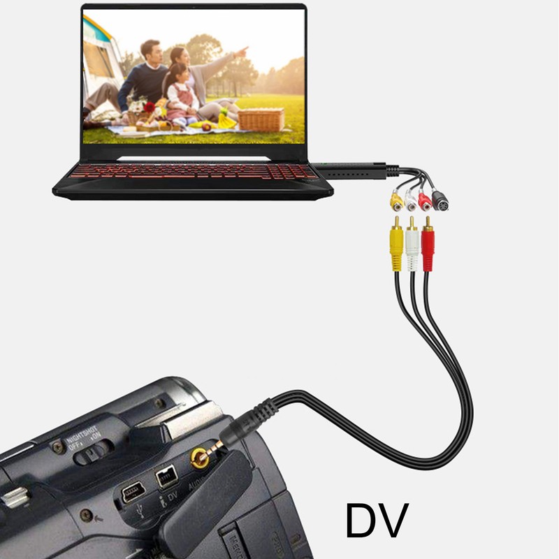 Video Collection Card Black Portable USB 2.0 for Windows XP/Vista/7/8/10/Linux