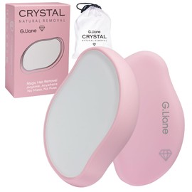 G.Liane Crystal Hair Eraser,Crystal Hair Remover and Epilator,Nano Glass Hair Remover Stone,Reusable Painless Hair Removal Depilator for Women-Pink