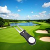 Cawhui 1Pc Black Golf Repair Tool Stainless Steel Foldable, Golf