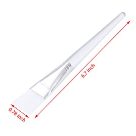 Royee 6 Pcs Facial Mask Brushes with Clear Acrylic Handle Soft Synthetic Cosmetic Beauty Tools Face Applicator Brush for DIY Needs Eye Mud Clay Mask