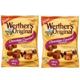 ORIGINAL CHOCOLATE COVERED CARAMELS, 1.90 0Z (pack of 2) WERTHER'S