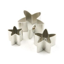 MyTinyWorld Set of 3 Assorted Size Metal Star Sugar Craft Cutters