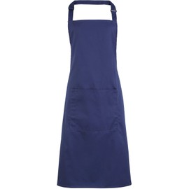 Long 'Colours' Bib Apron with Pocket - 72 x 86 cm