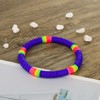 KELITCH Bunte Heishi Stretch-Armband Handgemachte Strang Freundschaft Armbänder Reise Outfit