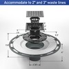 Bernkot Square Shower Drain, 4" Matte Black 304 Stainless Steel
