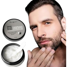 Beard Conditioner Cream, 2.8oz Beard Smoothing Conditioner Beard Mustache Cream Supplies Reducing Frizz Coarse Moisturizing Softening Detangling Natural Beard Cream Beard Care