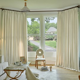 Ivory/Light Beige Extra Wide Velvet Pleated Curtains 84 Inch Length - Luxury Room Darkening Pinch Pleated Curtains for Patio Sliding Glass Door Bedroom Curtains with Hooks, 72” W x 84” L, 1 Panel