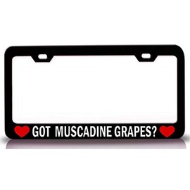 Custom Brother - GOT Muscadine Grapes? Food Vegetable Fruit Metal Car SUV Truck License Plate Frame Bl c68