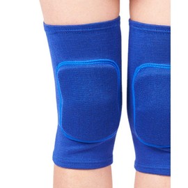 Caviotess Kids Teens Protective Knee Pads, Anti-Slip Padded Sponge Knee Brace Knee Support for Football Volleyball Dance Skating Basketball Sports (X-Small,Bright Blue)