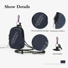 JEMINAL Nylon Double Zipper Coin Wallet with Belt Loop &
