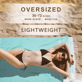 Genovega 2 Packs Turkish Beach Towels Vacation Essentials Quick Dry Sand Free Oversized Bath Pool Swim Towel Extra Large XL Big Blanket Adult Travel Accessories Cruise Essentials Must Haves 2025