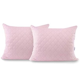 DecoKing Axel 2 Pillowcases 50 x 60 cm Pink Microfibre Envelope Closure