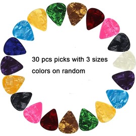 30pcs Guitar Picks with Holder, Guitar Plectrums For Your Electric, Acoustic, or Bass Guitar, Mixed Colors