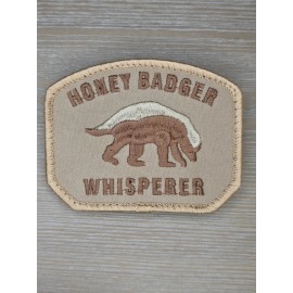 HONEY BADGER WHISPERER MILITARY ARMY TACTICAL DESERT HOOK MORALE PATCH
