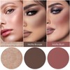 FOCALLURE Blush and Highlighter Palette,3 in 1 Contour Palette,Cruelty-Free Matte