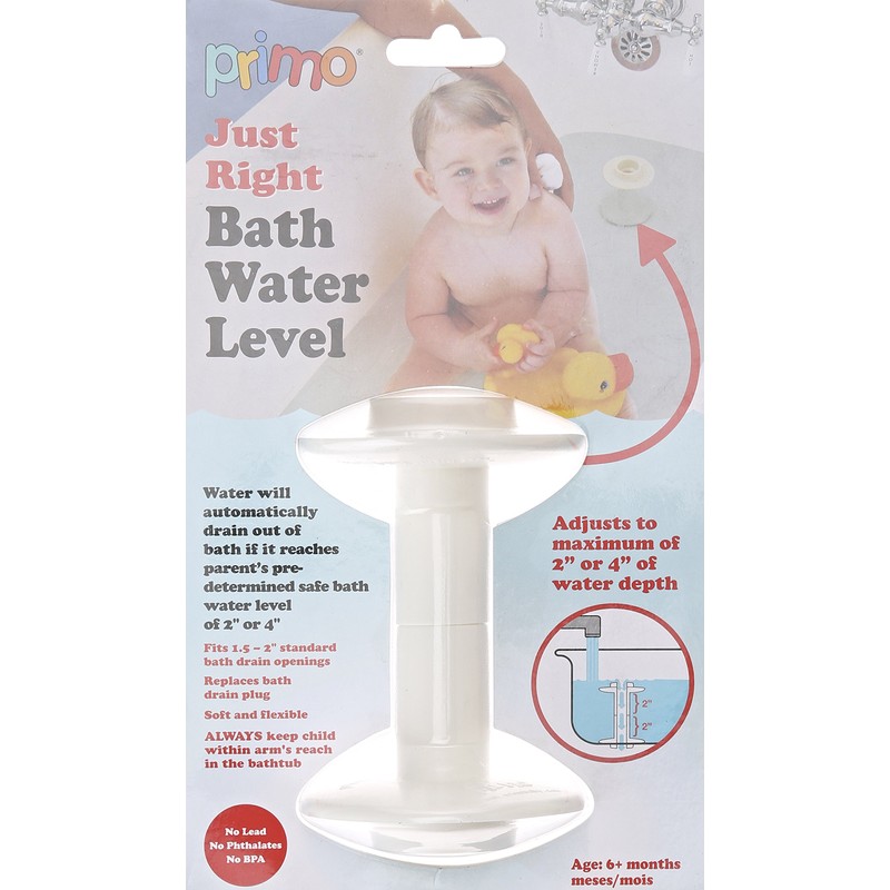 Primo Just Right Bath Water Level, White