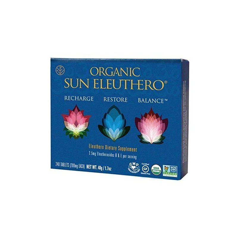 Sun Chlorella Sun Eleuthero Tablets, 200 mg, Pack of 240