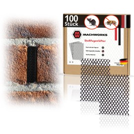 MACHWORKS® Joint Fan [Pack of 100] - Wasps and Mouse Protection | Joint Grille for Easy Retrofitting thanks to Easy Fit System | Suitable for Clinker and Butt Joints up to 80 mm Height