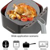 Fryer Silicone Liner Foldable Round Wavy Stripe Heat Resistant Reusable
