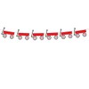 4" Tall Red Wagon Garland, Red Wagon Banner, Red Wagon